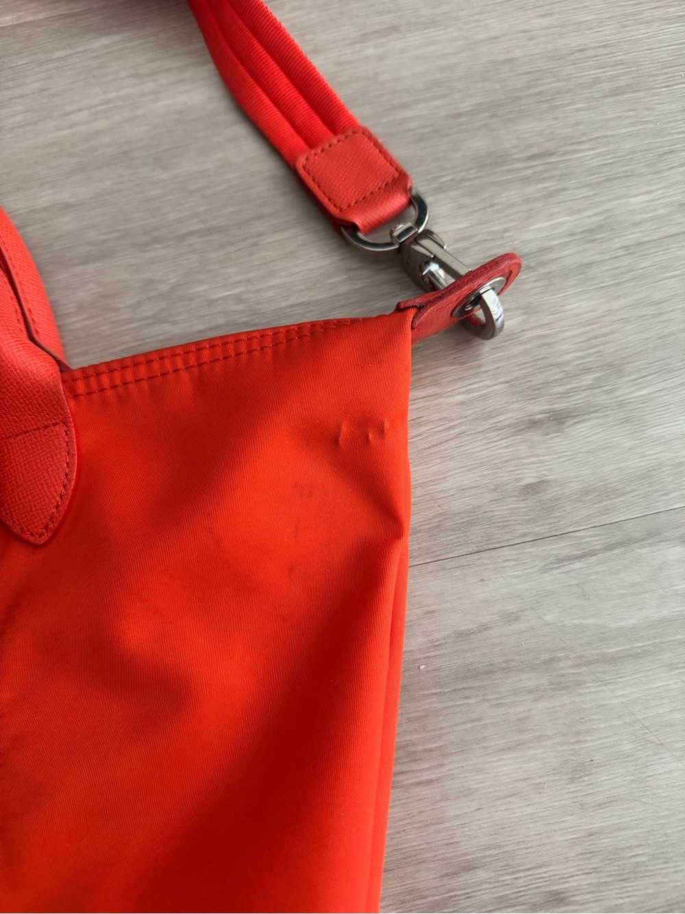 Longchamp red Le Pliage Modele Depose Small Tote with Adjustable Strap - Picture 5 of 14